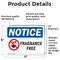Signmission Fragrance Free Sign With Symbol, 7 in W x Rectangle, Vinyl Decal OS-2PACK-NS-D-57-L-12910 - alternate 2